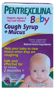 Pentrexcilina Baby Cough Syrup + Mucus Dietary Supplement Liquid Grape