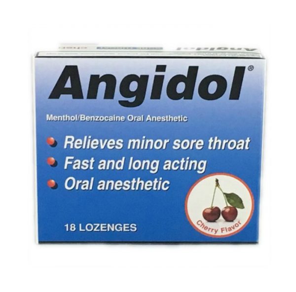 ANGIDOL THROAT LOZENGES CHERRY 18 CT PK3  /  UOM C24