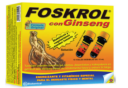 FOSKROL PIZZA GINSENG 10 VIALES PK3  /  UOM C24