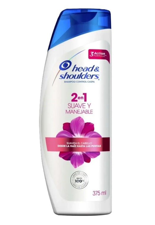 HEAD & SHOULDERS  2 EN 1 SUAVE Y MANEJABLE 375ml PK6 / UOM C12