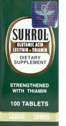 SUKROL, Vitamin, Improve Healthy Brain Function, 100 Tablets, Bottle