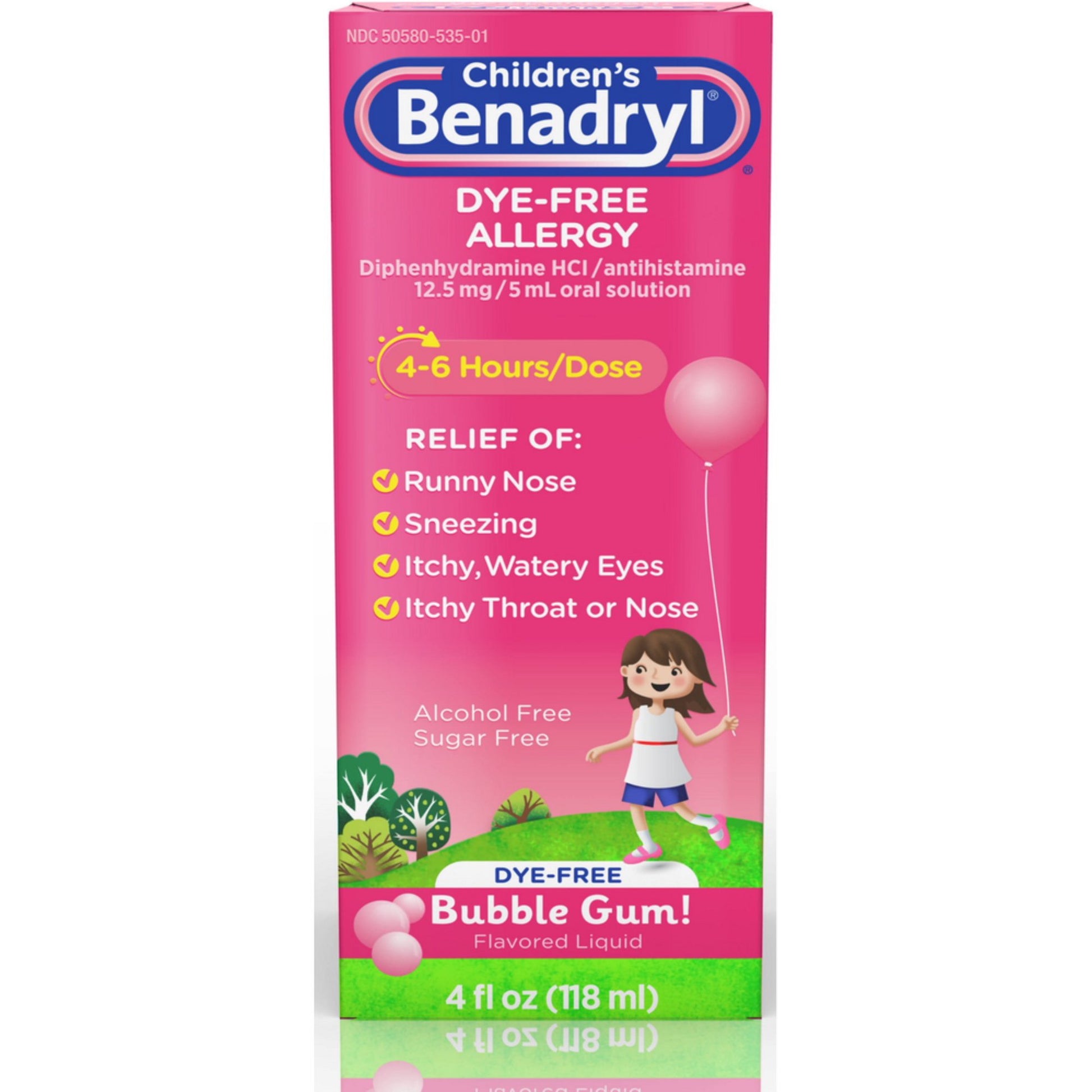 BENADRYL CHILDREN ALLERGY 4OZ BUBBLEGUM PK3  /  UOM C12