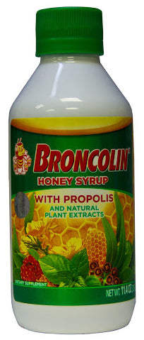 Broncolin Honey Bee Propolis & Natural Plant Extracts Dietary Supplement Syrup - 11.4 fl oz