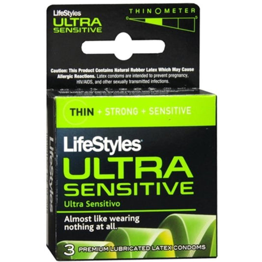CONDOMS LIFESTYLE ULTRA SENSITIVE 3CT PK6  /  UOM C12