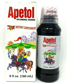APETOL Vitamins Added Dietary Supplement 6oz Suplemento Vitaminado Nutricional