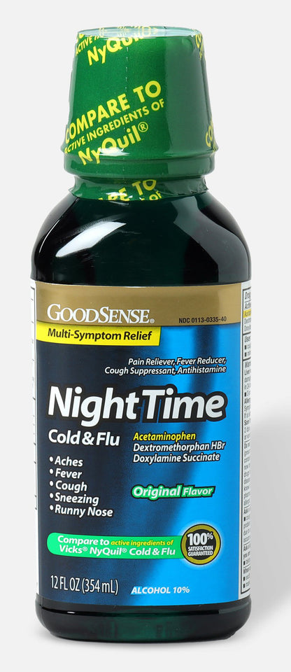 GOODSENSE NIGHT TIME COLD & FLU 8oz PK3  /  UOM C12