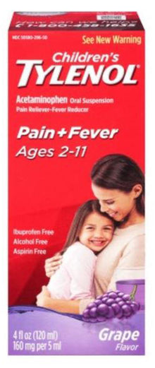 Tylenol Children's Pain and Fever liquid 4 oz grape flavor for kids