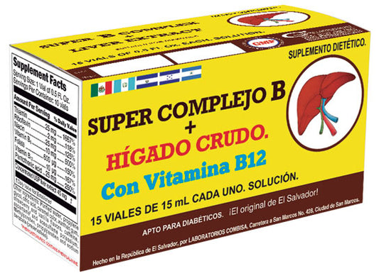 SUPER COMPLEJO B HIGADO CRUDO CAJA 15 VIALES PK3  /  UOM C24