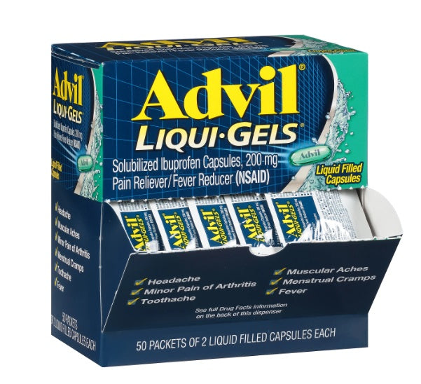 Advil Liqui-Gels Solubilized Ibuprofen Capsules, 200 mg