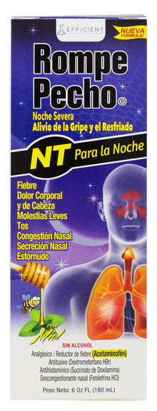 Rompe Pecho NT Nighttime Cold & Flu Relief, 6 fl oz