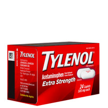 Tylenol Extra Strength 24 caplets acetaminophen for headache muscle pain and fever relief