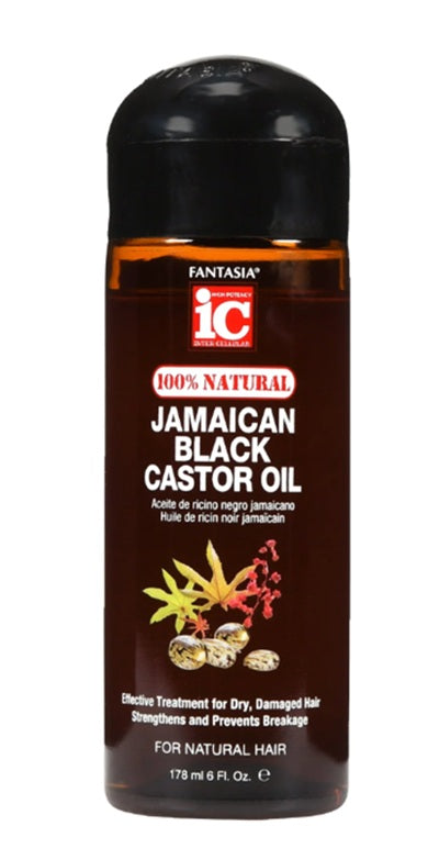 I.C. HAIR POLISHER BLACK CASTOR OIL 6 OZ PK3 / UOM C6