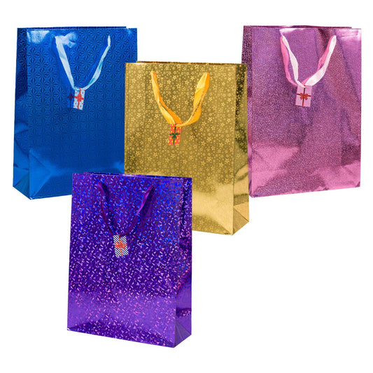 GIFT BAG LARGE ASSORTED COLORS PK12 / UOM M72