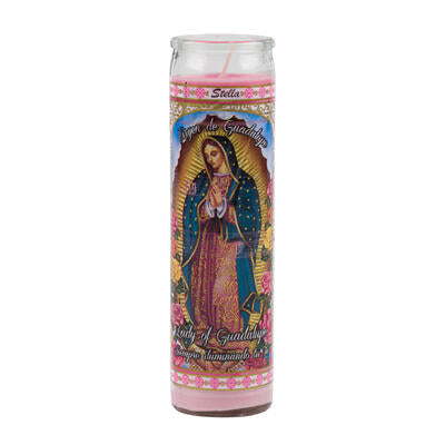 VELADORA VIRGEN DE GUADALUPE ROSADA C12 / UOM C12