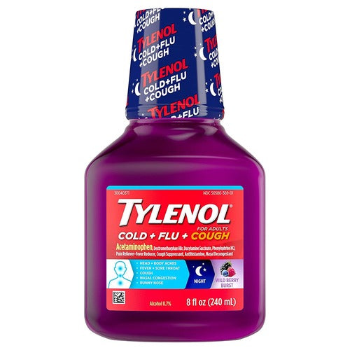 TYLENOL COLD MULTI- SYMPTOM NIGHT 8OZ PK3  /  UOM C12