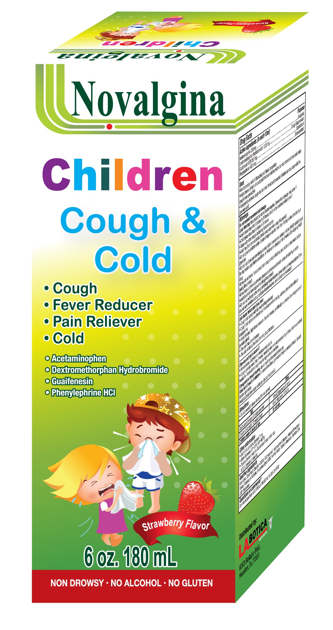 NOVALGINA CHILDREN COUGH AND COLD  6oz PK3  /  UOM C24