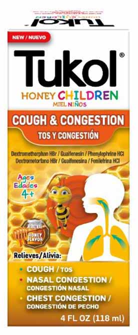 TUKOL SYRUP HONEY CHILDREN COUGH & CONGESTION 4oz PK3  /  UOM C12