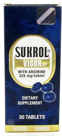 Sukrol Vigor For Men Dietary Supplement With Arginine - 30 Tablets