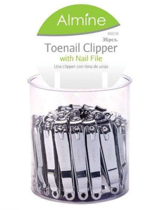 ALMINE LARGE TOENAIL CLIPPER-FILE 36CT DISPLAY