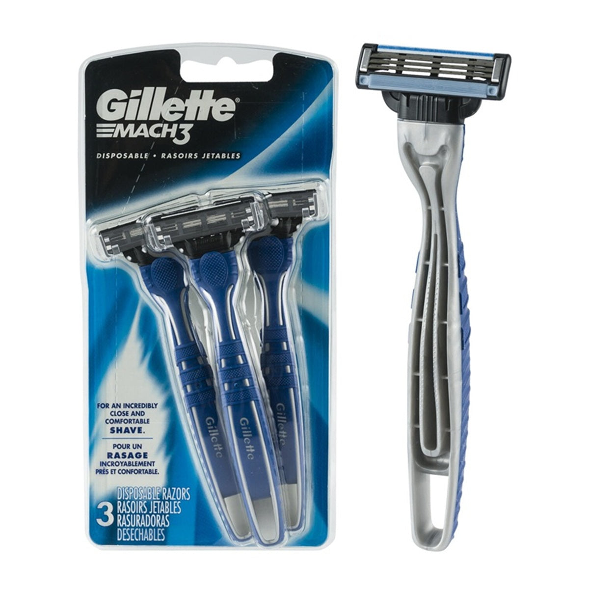 GILLETTE RAZOR 3CT MATCH DISPOSABLE PK6 / UOM C12