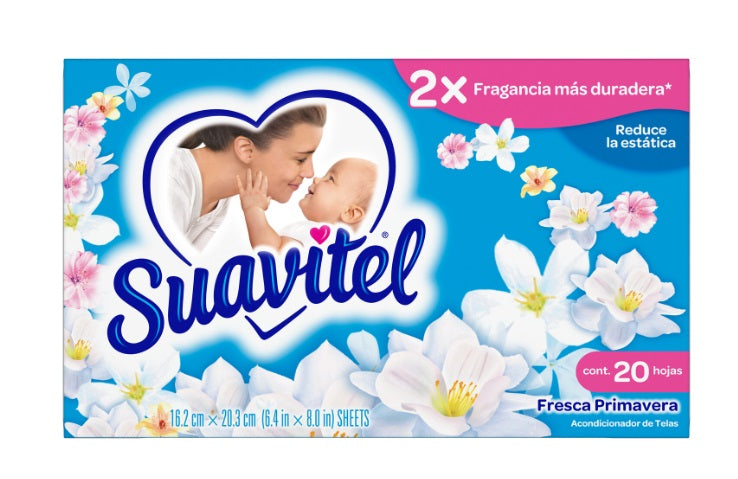 SUAVITEL DRYER SHEETS BLUE 20ct C15 / UOM C15