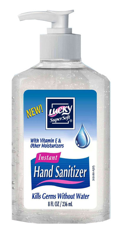 LUCKY HAND SANITIZER 8 OZ PUMP *CLASSIC* PK6  /  UOM C12