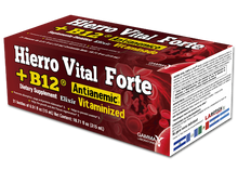 HIERRO Vital Forte VITAMINADO B12 ANTIANEMIC Elixir 21 Bottles Drinkable