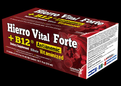 HIERRO VITAL FORTE B12 ANTIANEMIC 21 VIALES PK3  /  UOM C21