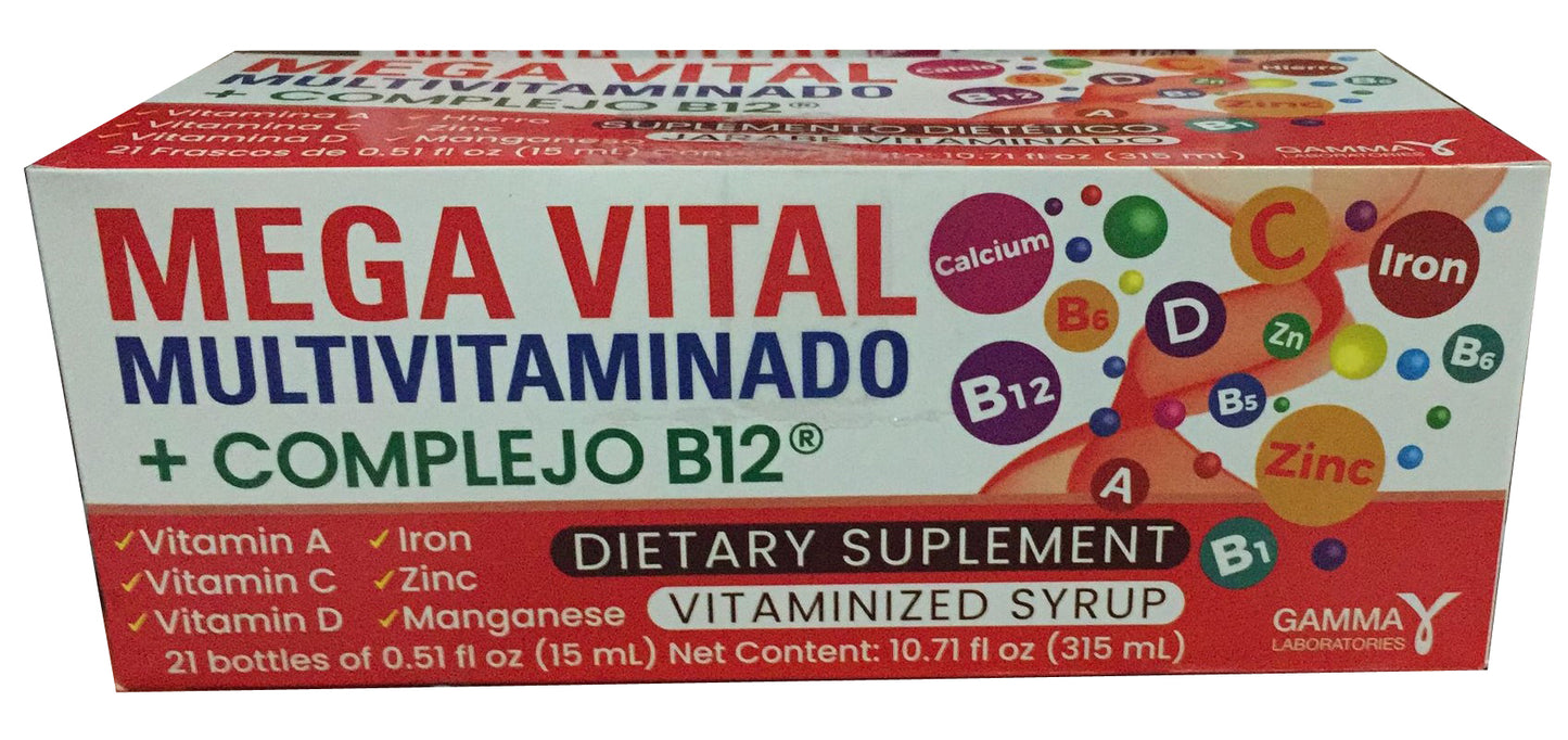 MEGAVITAL MULTIVITAMINADO 21 VIALES GAMA PK3  /  UOM C21