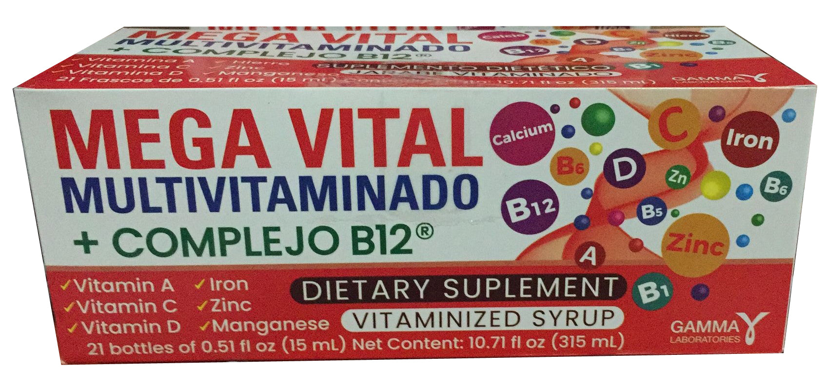 MEGAVITAL MULTIVITAMINADO 21 VIALES GAMA PK3  /  UOM C21