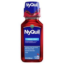 NyQuil Nighttime Cold and Flu Medicine 8 oz liquid for nighttime cold and flu relief