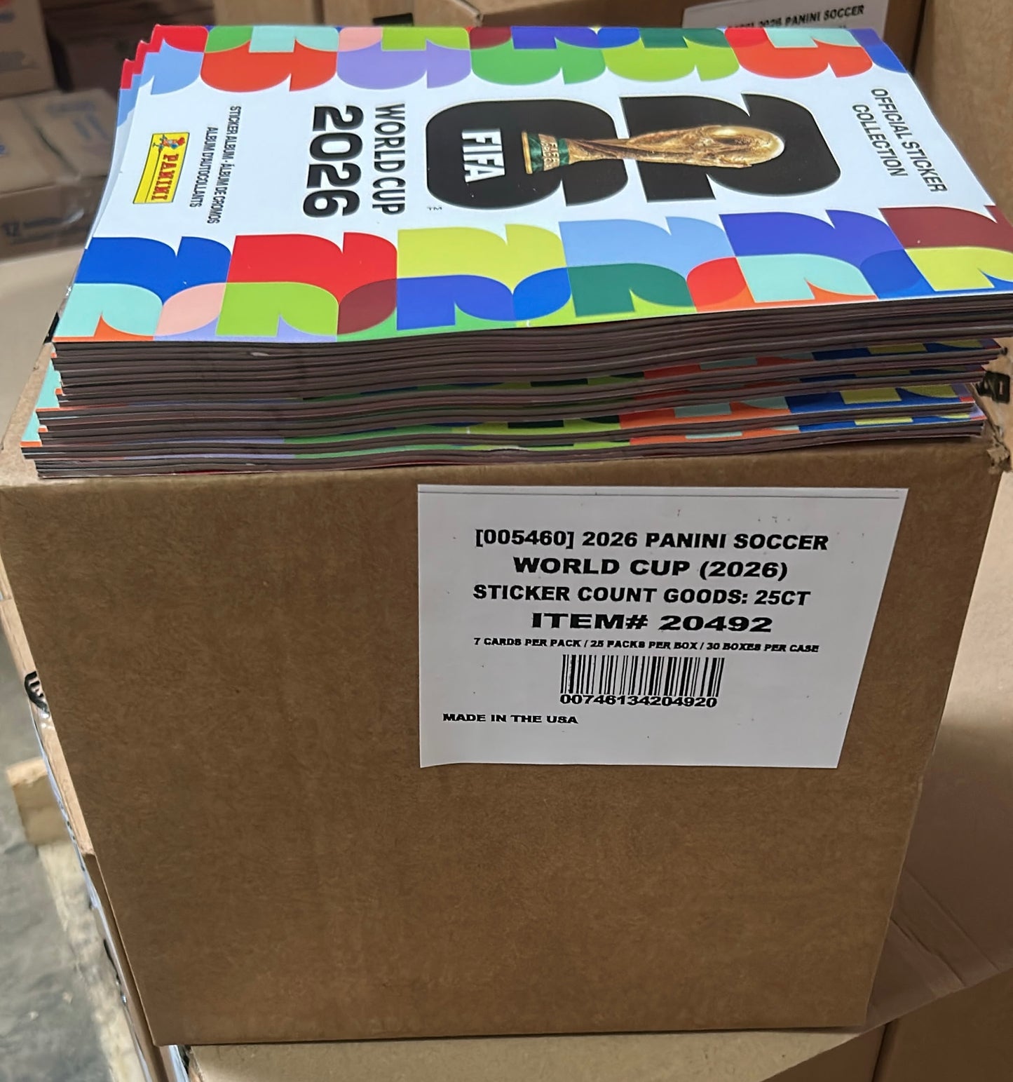 PANINI 2026 STICKER BOX 25ct MASTER CS plus 10 free albums