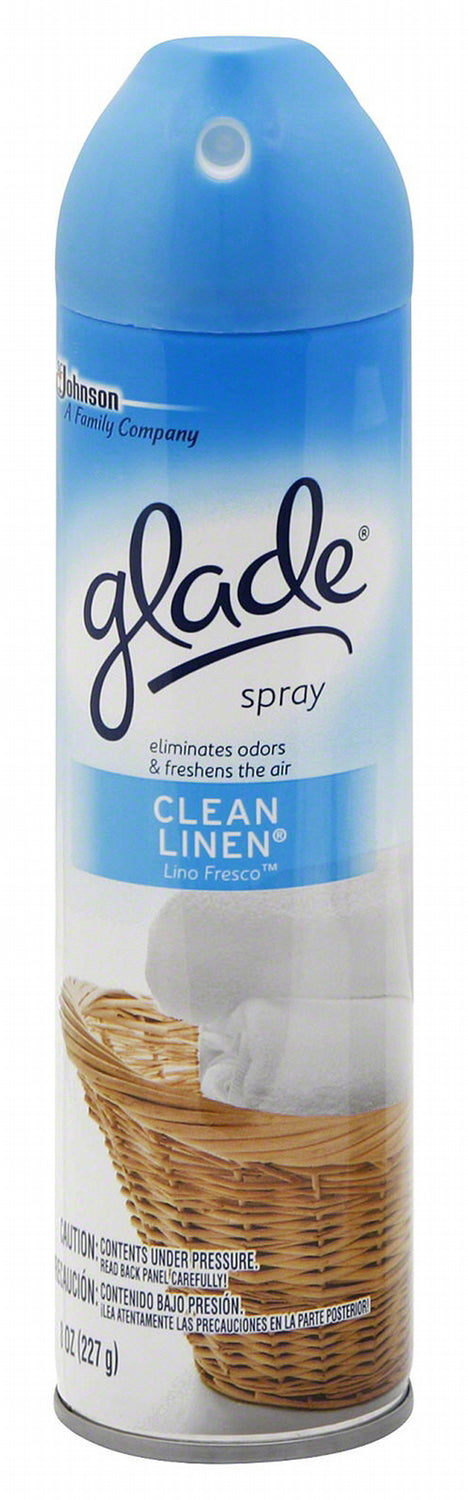 GLADE AEROSOL 8OZ CLEAN LINEN C12  /  UOM C12