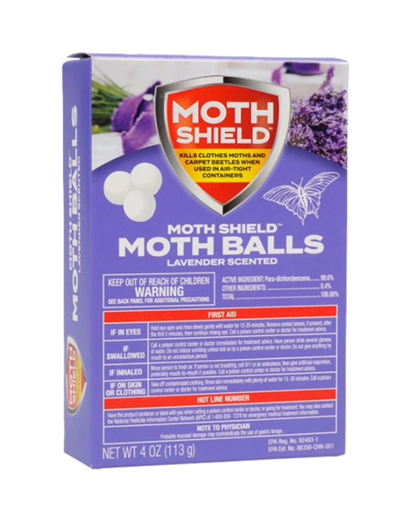 MOTH SHIELD BALLS LAVENDER 4oz C24