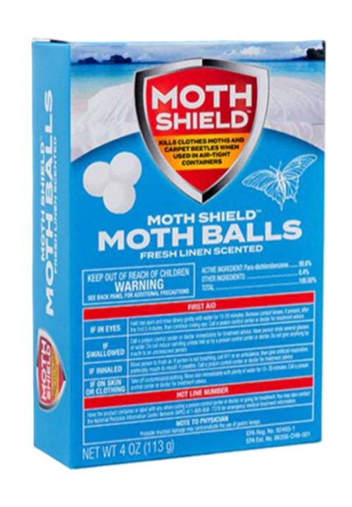 MOTH SHIELD BALLS FRESH LINEN 4oz C24