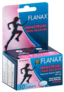 Flanax Menstrual Cramp Reliever 10 count tablets with naproxen sodium