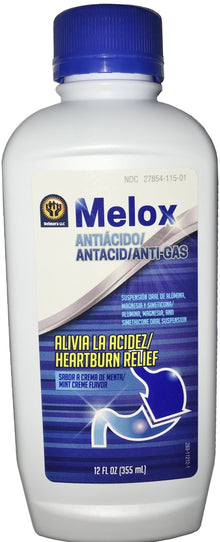 Melox Antacid/Anti-Gas, Mint Creme Flavor 12 fl oz