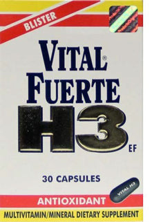 Vital Fuerte H3 Antioxidant Multivitamin & Mineral Dietary Supplement Capsule
