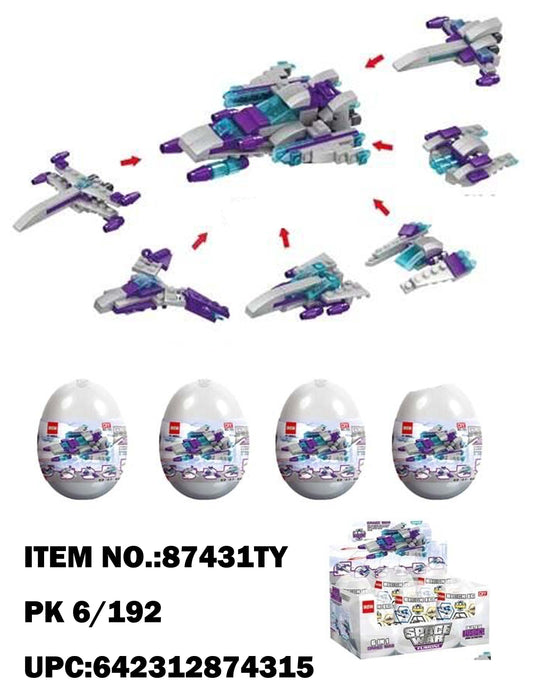 TOYS DYI BLOCK TOYS SPACE WAR DISPLAY 6CT  /  UOM DSP
