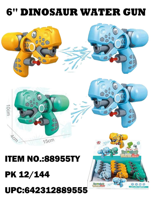 TOYS 6" DINOSAUR WATER GUN DISPLAY 12CT  /  UOM DSP
