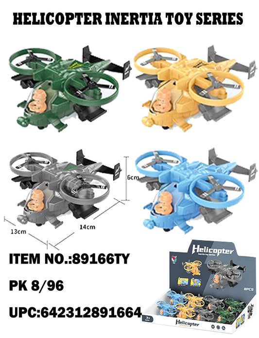TOYS HELICOPTER INERTIA DISPLAY 8CT