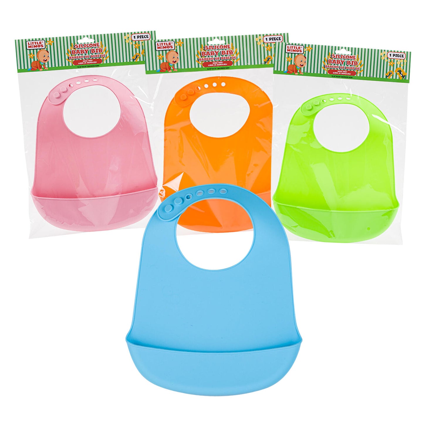 BABY BIB - BABERO SILICON MULTICOLOR PK12 /UOM C48