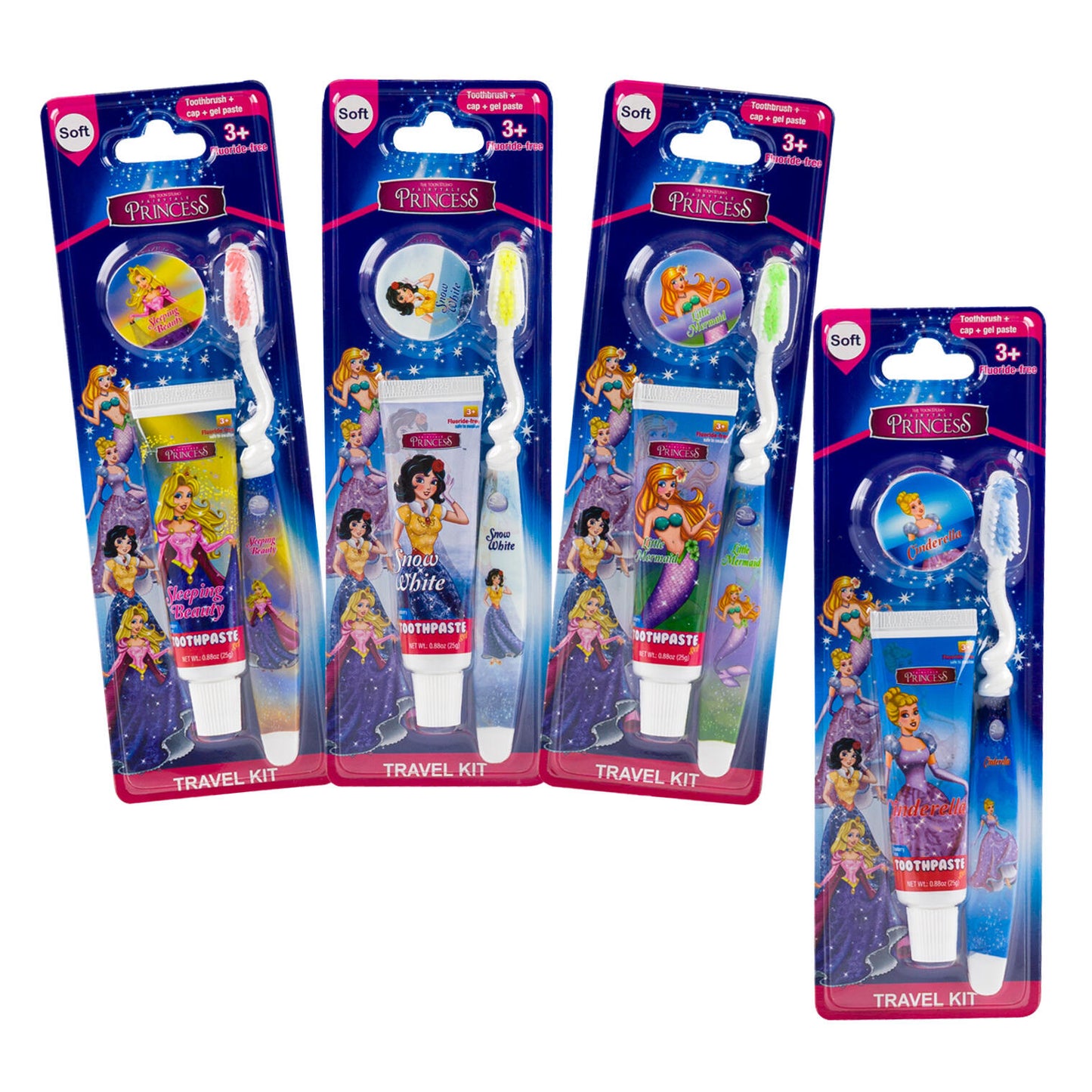 KIDS DISNEY PRINCES TOOTHBRUSH-PASTE KIT PK12 / UOM C24
