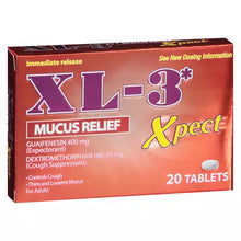 XL-3 Xpect expectorant tablets 20 count for mucus and chest congestion relief