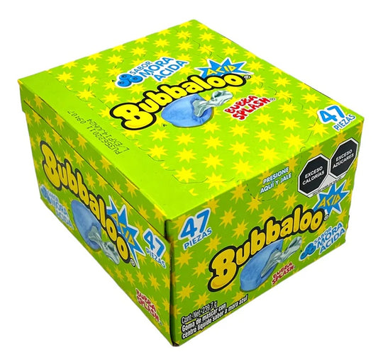 Bubbaloo Gum Mora Acida Sour Blueberry Display