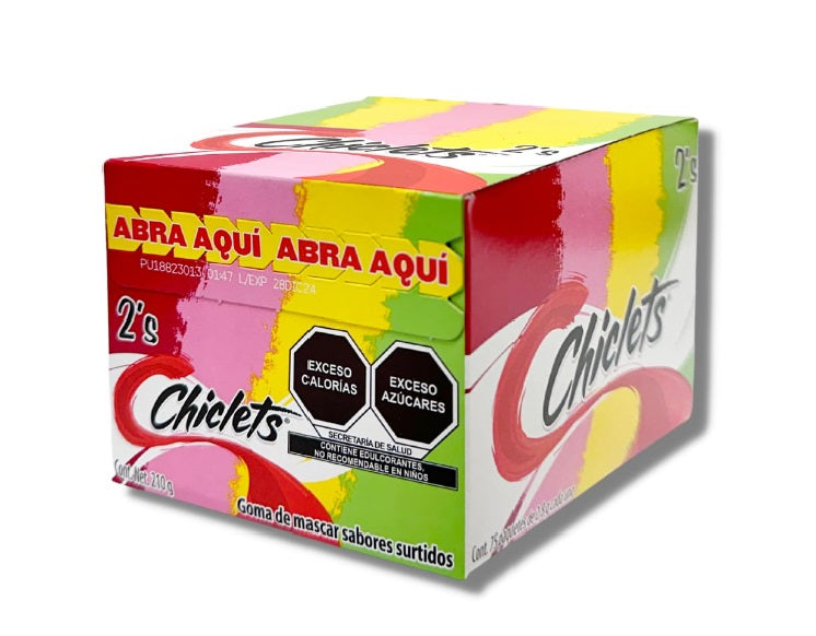 ADAMS GUM CHICLET'S MIX 75CT 2PC DISPLAY