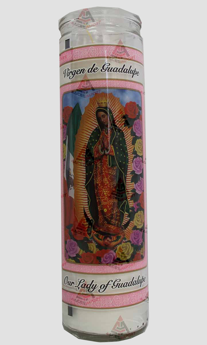 VELADORA VIRGEN DE GUADALUPE BLANCA C12 / UOM C12