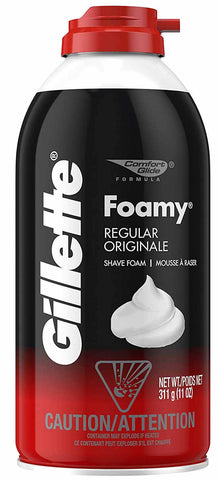 GILLETTE FOAMY SHAVING CREAM REGULAR 11oz. CS6  /  UOM C6