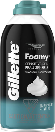 GILLETTE FOAMY SHAVING CREAM SENSITIVE SKIN 11oz. CS6  /  UOM C6