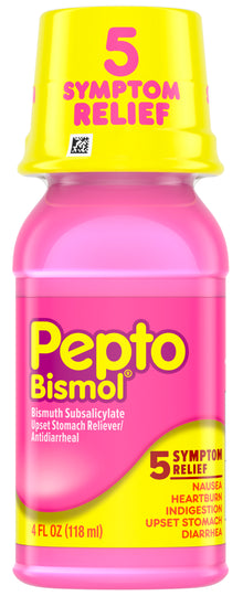 Pepto Bismol Original Liquid - Fast 5-Symptom Stomach Relief, Original Flavor, 4 oz